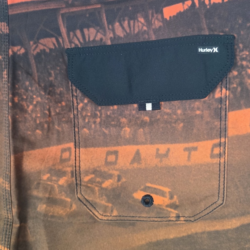 Hurley Phantom NASCAR Finishline Eco Board Shorts Mens 31‎ Racecar Graphic New - Picture 7 of 14